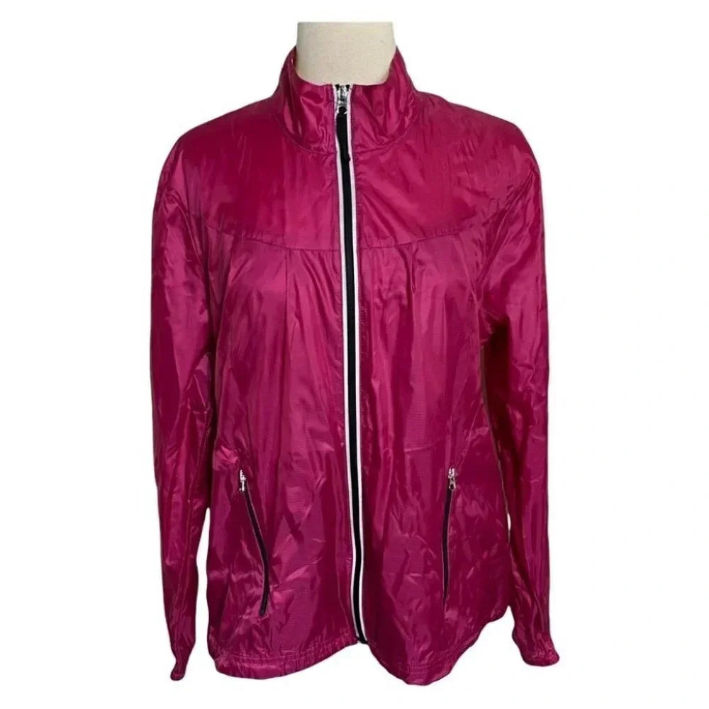 Halifax Traders XL‎ fuchsia packable windbreaker